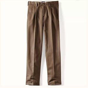 Lands’ End Men's No Iron Traditional Fit Pleated Front Chino Pant 37
